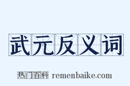 武元反义词是什么意思的图片